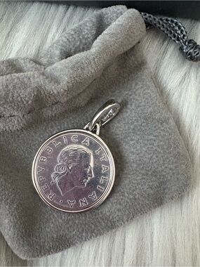QVC Bronzo Italia Italian 200 Lire Coin Bracelet Enhancer Charm